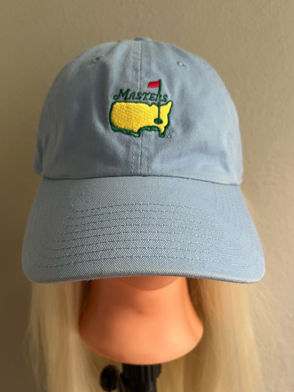Masters Golf Hat Augusta National Dad Cap Blue Embroidered Logo Strapback Preppy - Picture 3 of 13
